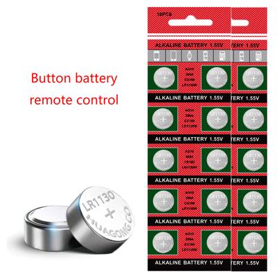 Bateria de lítio tipo moeda AG10/389/LR1130 de 1,55 V para dispositivos eletrônicos de baixa potência (Pacote de 10/20 peças)
