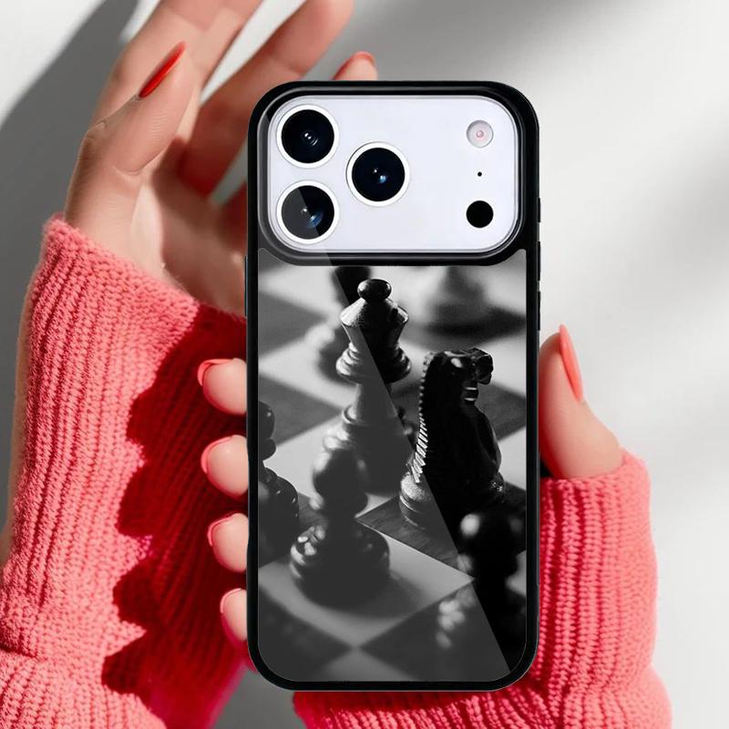 Chess Board Dark Horse Phone Case for iPhone 17 16 15 14 13 Pro Max Back Cover for 12 11 Pro Coque
