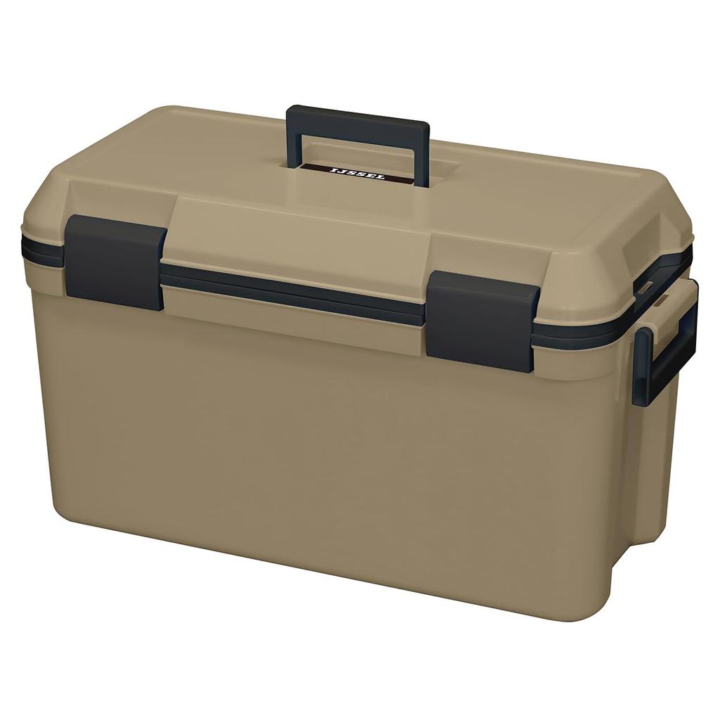 JEJ Astage Cooler Box That Stands Out In Outdoor ISEL Sand Beige 35L 63 X Depth X Height Can Store PET Bottles Keeps Lunch Club Outdoor Lid Can Be