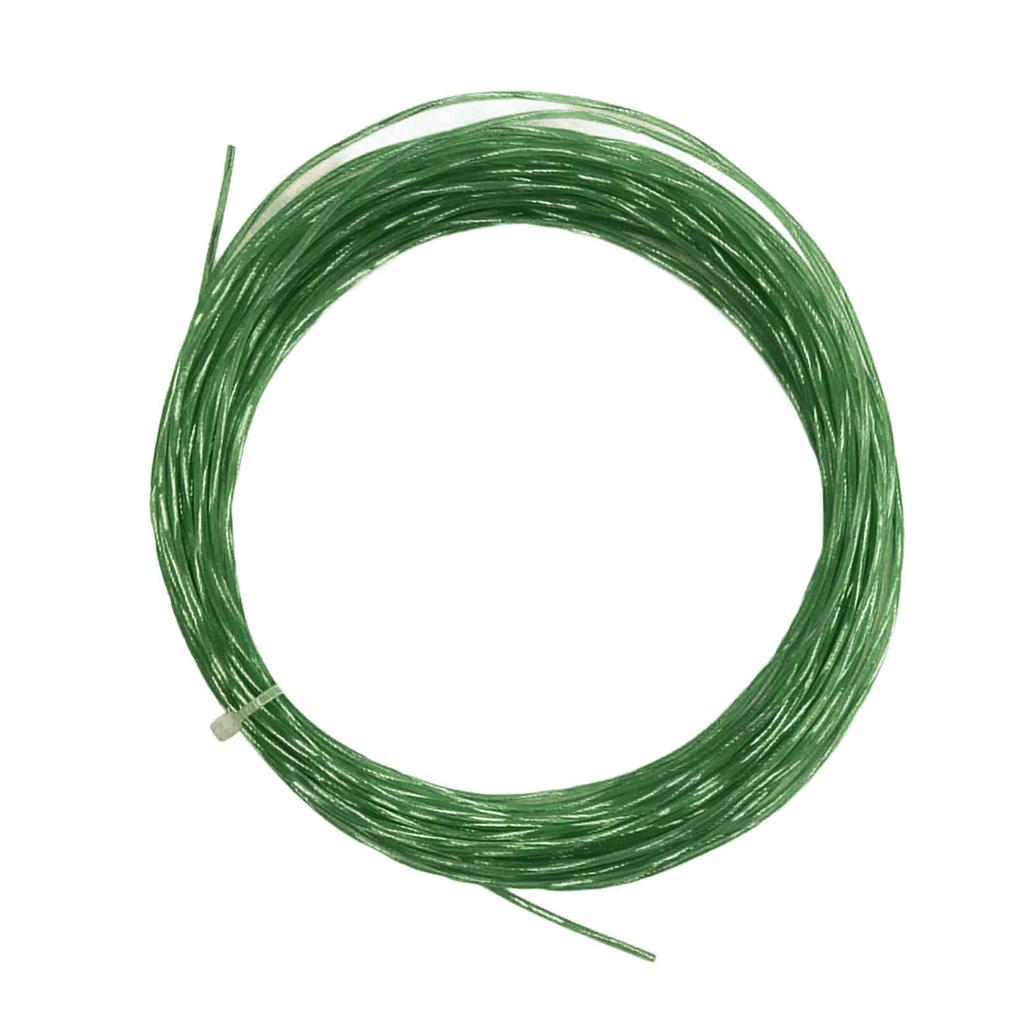 12.2m 1.30mm Tennis Rackets String Elastic Nylon Titanium Tennis Racquet Wire Replacement for Sports Green