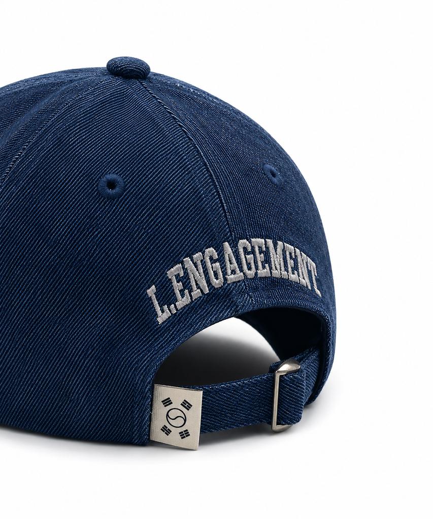 LENGAGEMENT Small Heart Denim Ball Cap [Blue]