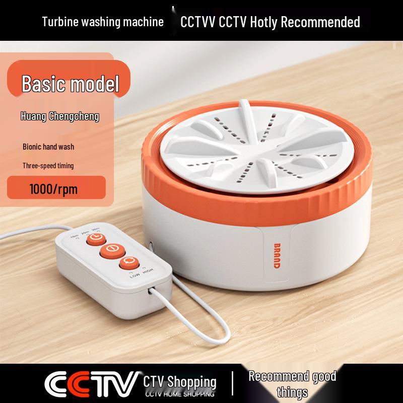 Compact Fully Automatic Underwear & Sock Washer - Portable Dormitory Mini Machine