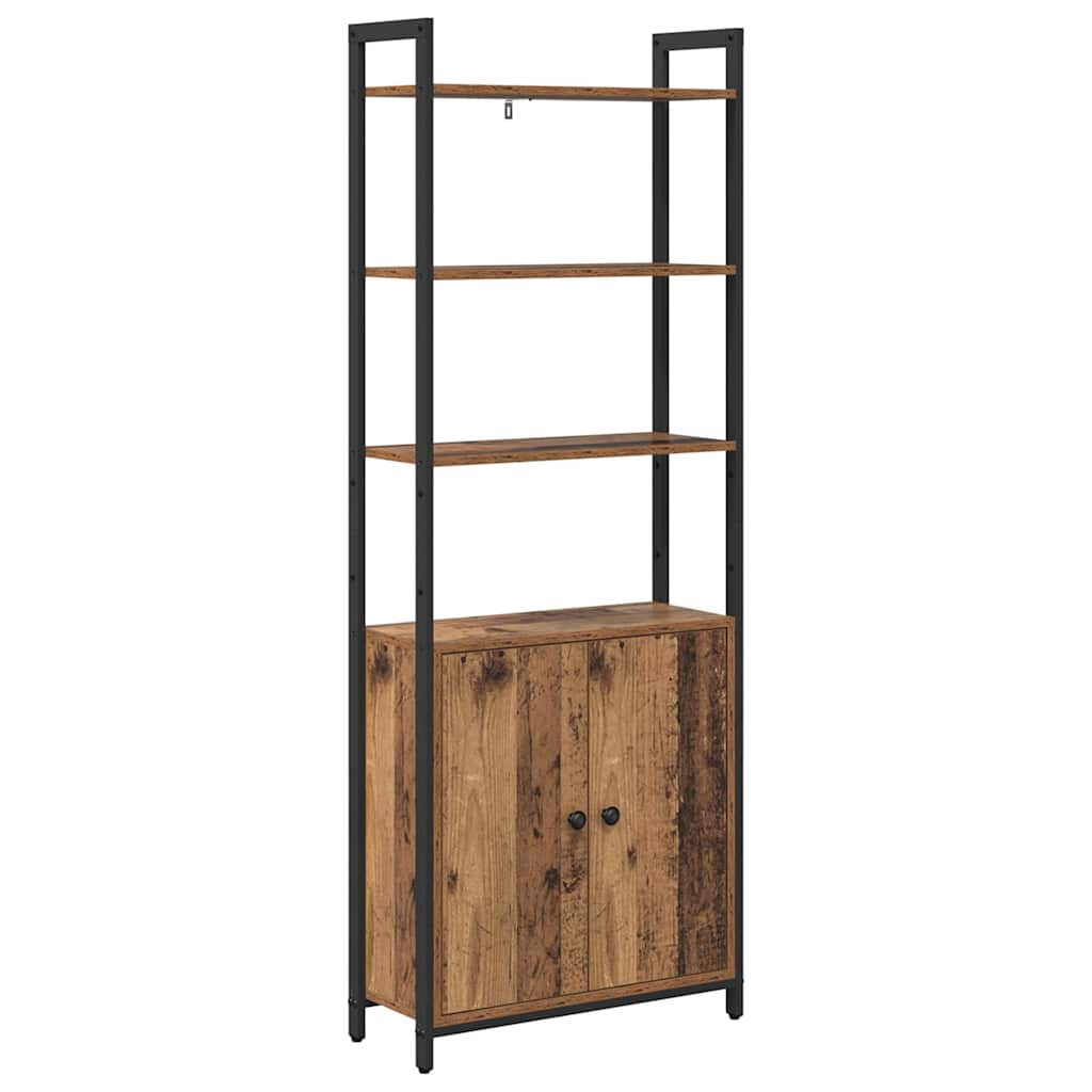 Bookshelf 6 Tiers 60 x 24 x 161 cm Engineered Wood Reclaimed Wood