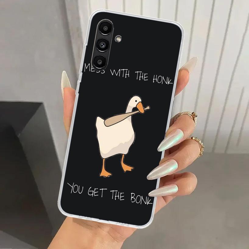 Cartoon Duck Goose Game Phone Case for Samsung Galaxy A17 A16 A37 A26 A36 A57 A56 A15 A25 A35 A55 A14 A24 A34 A54 A13 A23 A33 A5