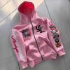 Unisex Hooded Zip-Up Sweatshirt With 3D Animal Print Digital Streetwear Casual Long Sleeve