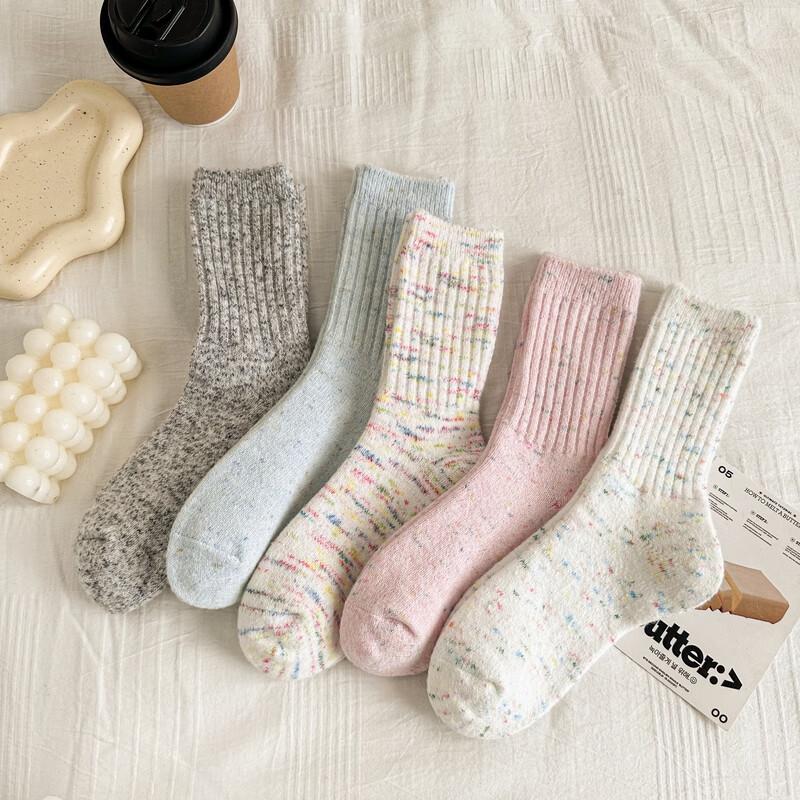 TINSINO Women s Trendy Korean Style Mid-Calf Socks