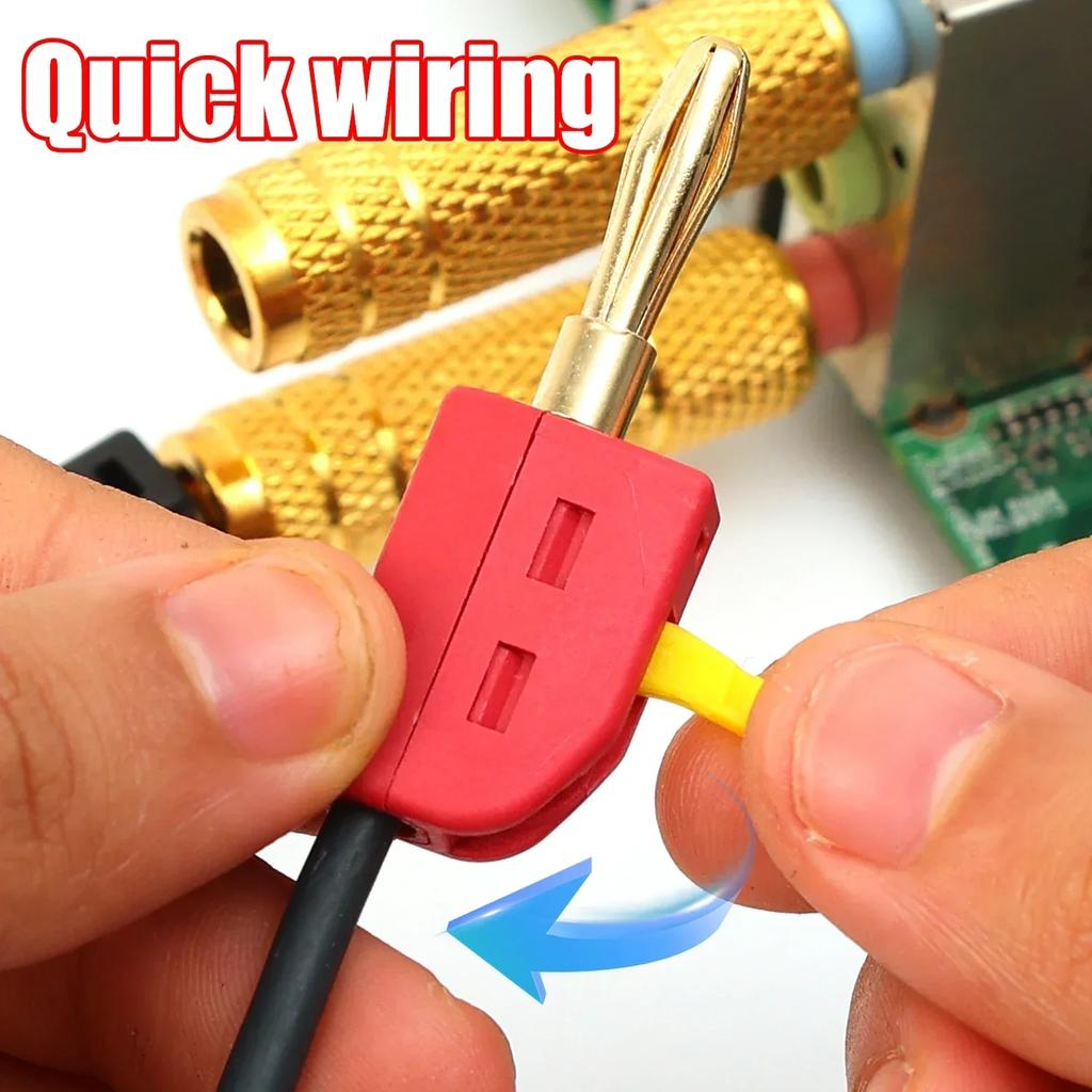 4mm Solderless Quick Wire Connector High Current 32A Banana Plug Terminal Block Power Testing Instrument Plug Musical Speaker