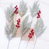 Artificial Simulation Green Plant Pine and Cypress Flocking Single Christmas Gift Accessory Decoration