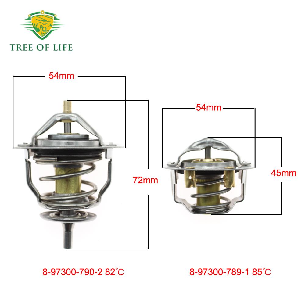 1 Set Engine Coolant Thermostat For ISUZU NPR NKR NRR NQR 4HF1 4HG1 4HE1 4HK1 4.3L 4.8L 5.2L 1998-2016 8973007891 8973007902 Thermostats 5