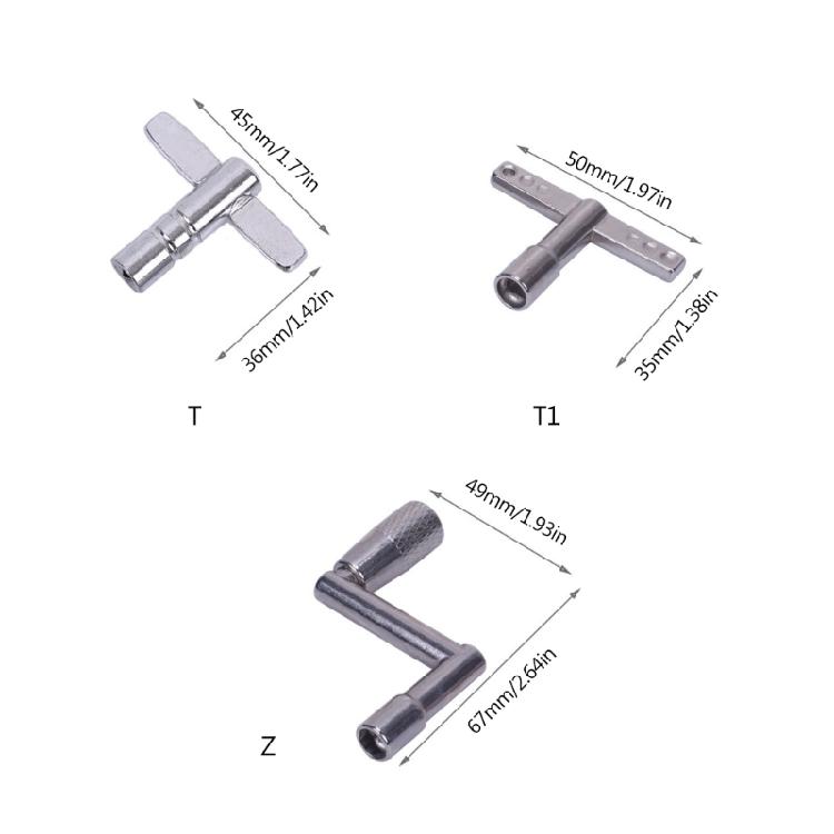 Swivel Drum Tuning Key Z-Shaped T-Shaped Key Square Wrench Percussion Parts