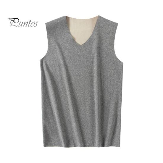 

Мужской жилет-топ с V-образным вырезом, без рукавов, термофиксирующий бесшовный дизайн, двусторонний, матовый, ремесленный, пуловер, жилет L светло-серый