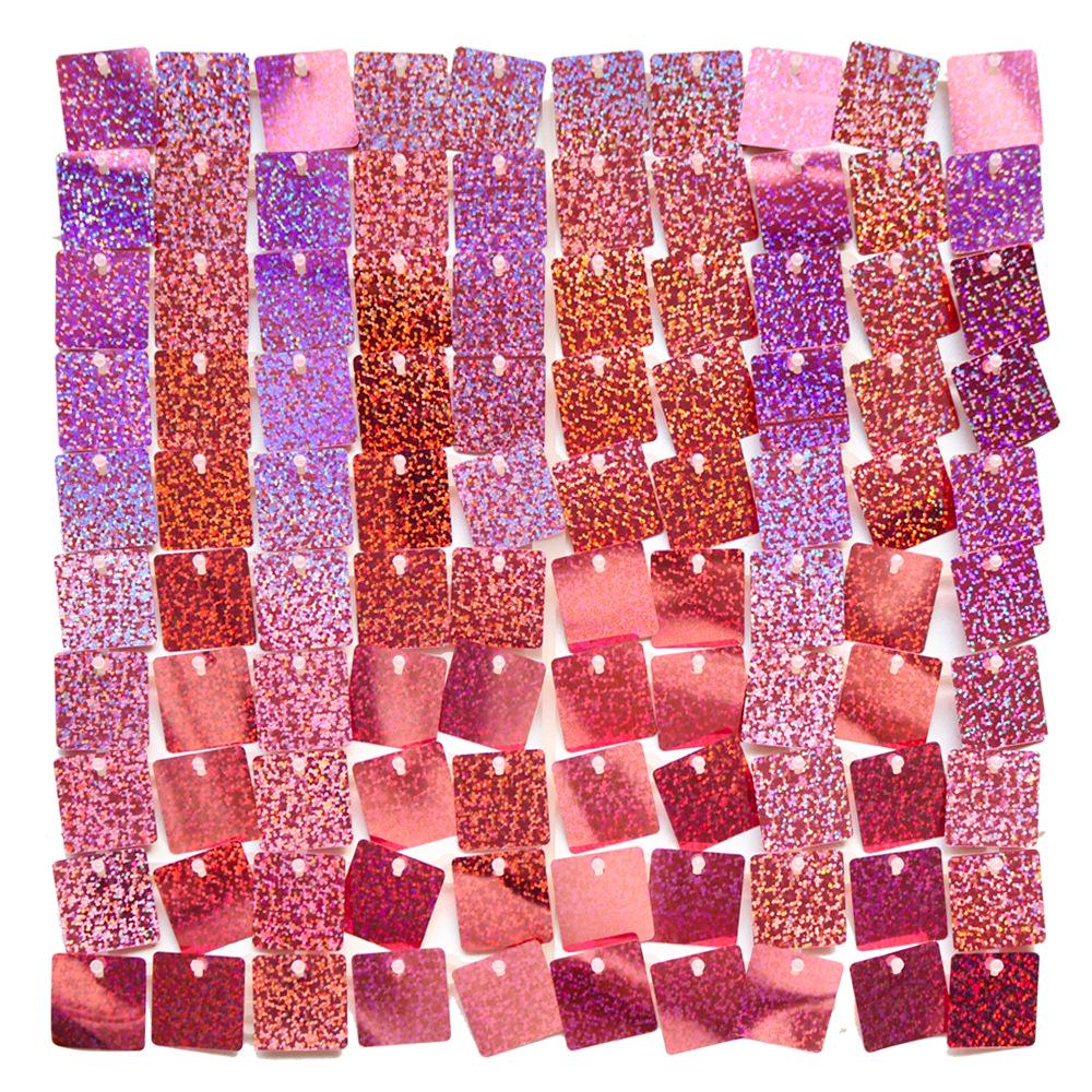 Square Shiny Snap-Lock Wind-Driven Sequin Panels for Background Wall Decoration