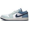 Jordan Air Jordan 1 Abrasion Resistant Low top Vintage Basketball Shoes Men's Brown Blue IH0648-141(Team96-)