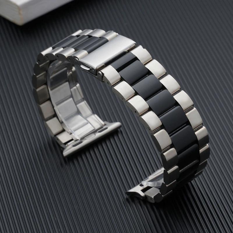 Stainless Steel Strap for Watch band 45mm 44mm Ultra 2 49mm 42mm-40mm-41mm-46mm Metal watchband series 10 9 8 7 6 5 4 3 se