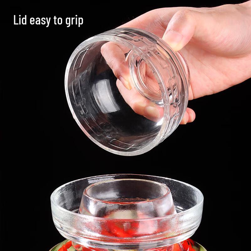 COKRSUPE Thickened Glass Pickle Jar