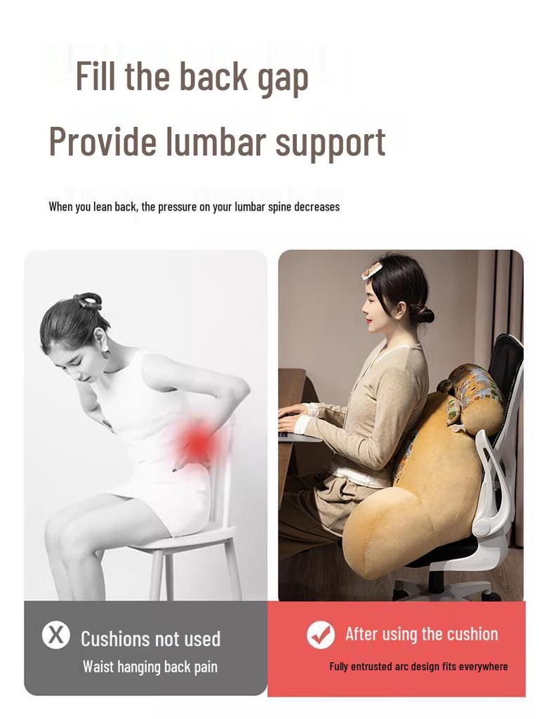 Retro Style Lumbar Support Pillow - Cushioned Headboard Backrest for Bed & Sofa