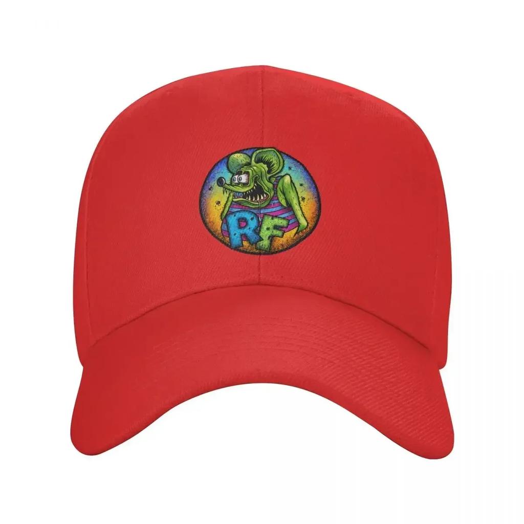 Punk Unisex Anime Cartoon Rat Fink Baseballkappe für Erwachsene, verstellbare Papa-Hut für Unisex WoUnisex Outdoor Snapback Caps