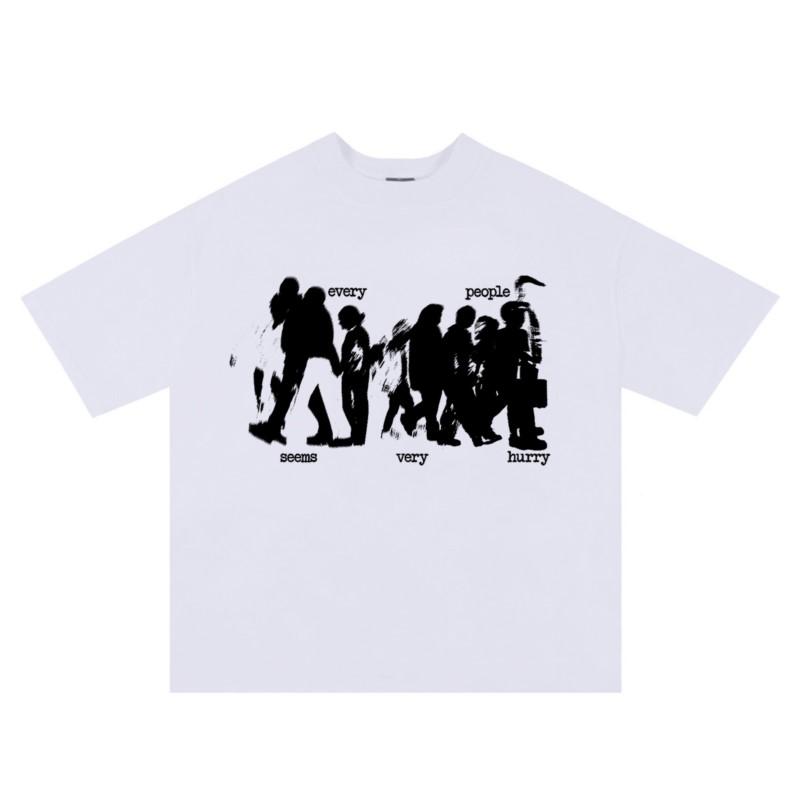 

Hip Hop Men Streetwear Shadow Graphic TShirt Harajuku Casual Black Tshirt 2024 Summer Cotton T Shirt Short Sleeve Clothing Tops S