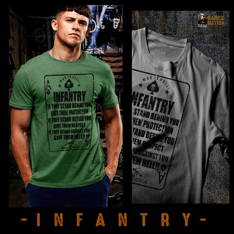 

Infantry T-shirt Army Infantryman grunt if they stand 11B Combat Veteran tee 4XL