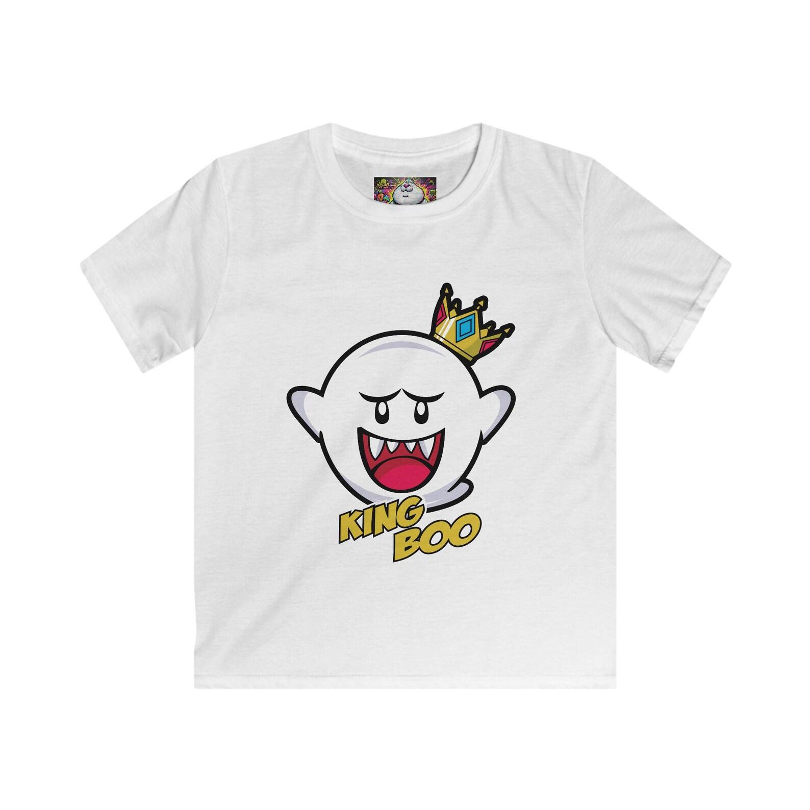 King Boo Character Kids Tee | Cute Ghost Crown Graphic 100