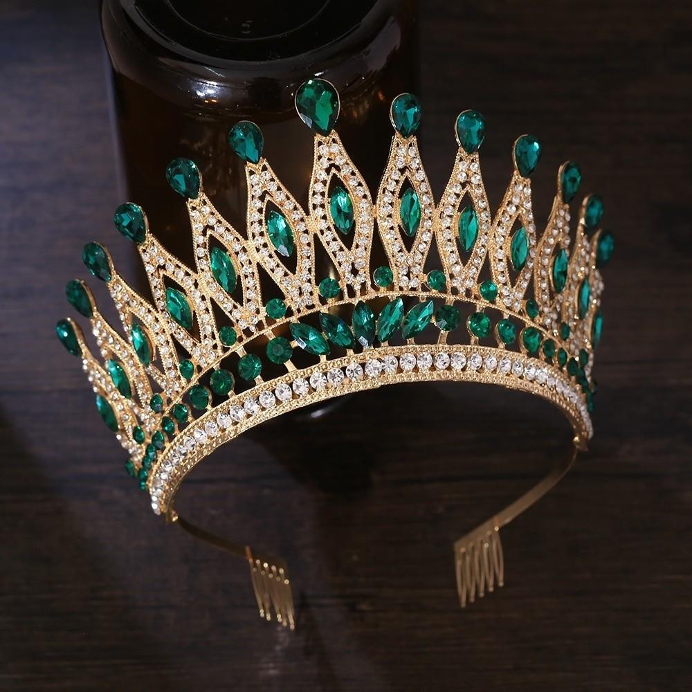 Antike Bronze Barockkrone Elegante Antike Griechische Tiara Exquisite Königinnen Tiara Krone Party