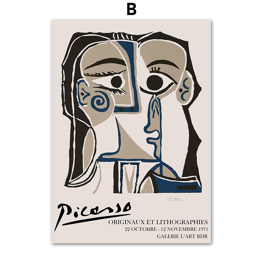 Abstrakt Matisse Picasso Ansikt Due Blad Nordiske Plakater og Maleri Trykk Veggkunst Lerret Veggbilder for Stuedekor