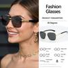 Retro Alloy Metal Framed Sunglasses with Minimalist Design Retro and Fashionable Commuting Eyewear Versatile for Daily Use