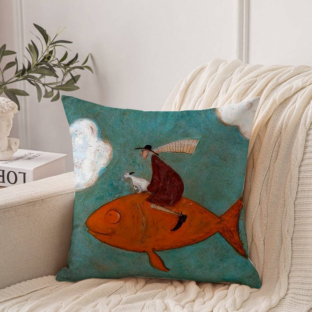 Cartoon S-Sam T-Toft Pillow Case Home Decor Throw For Sofa Bed Car Room Decor Gift Idea