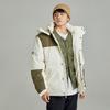 New Balance Windproof Hooded Down Jacket Asia Sizing 'White Olive Green' Unisex AMJ24377-CIC