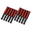 10 Stück Lange Schraubendreherbits Magnetische Stecknuss Bohrerhalter Set 1/4 Zoll Sechskant Verlängerungsstange