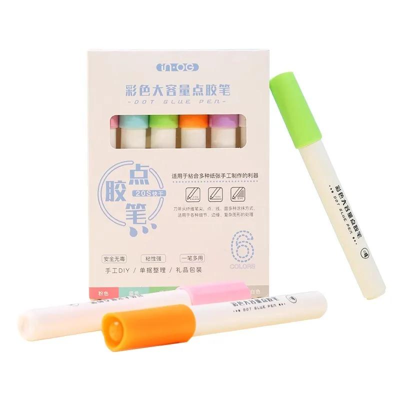 Fast Dry Glue Stick Color Jelly Solid Pen Shape Large Capacity Children Diy Journal Notebook Tool Student Office Cute Stationery