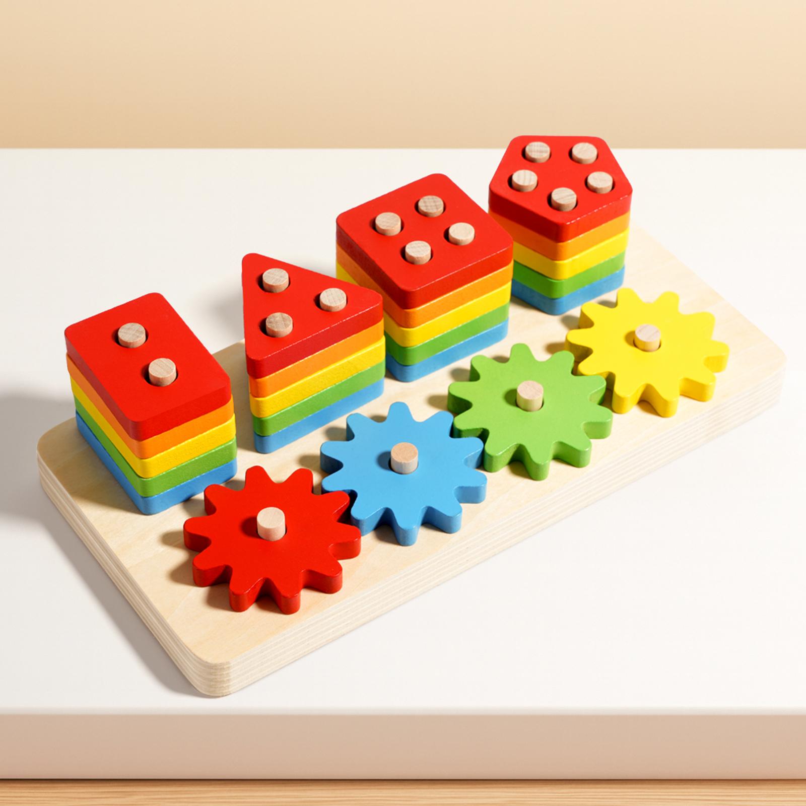 

Montessori Educational Toy Shape and Color Matching Recognition Children s Early Education Toy 3+ Gear Birthday Gift