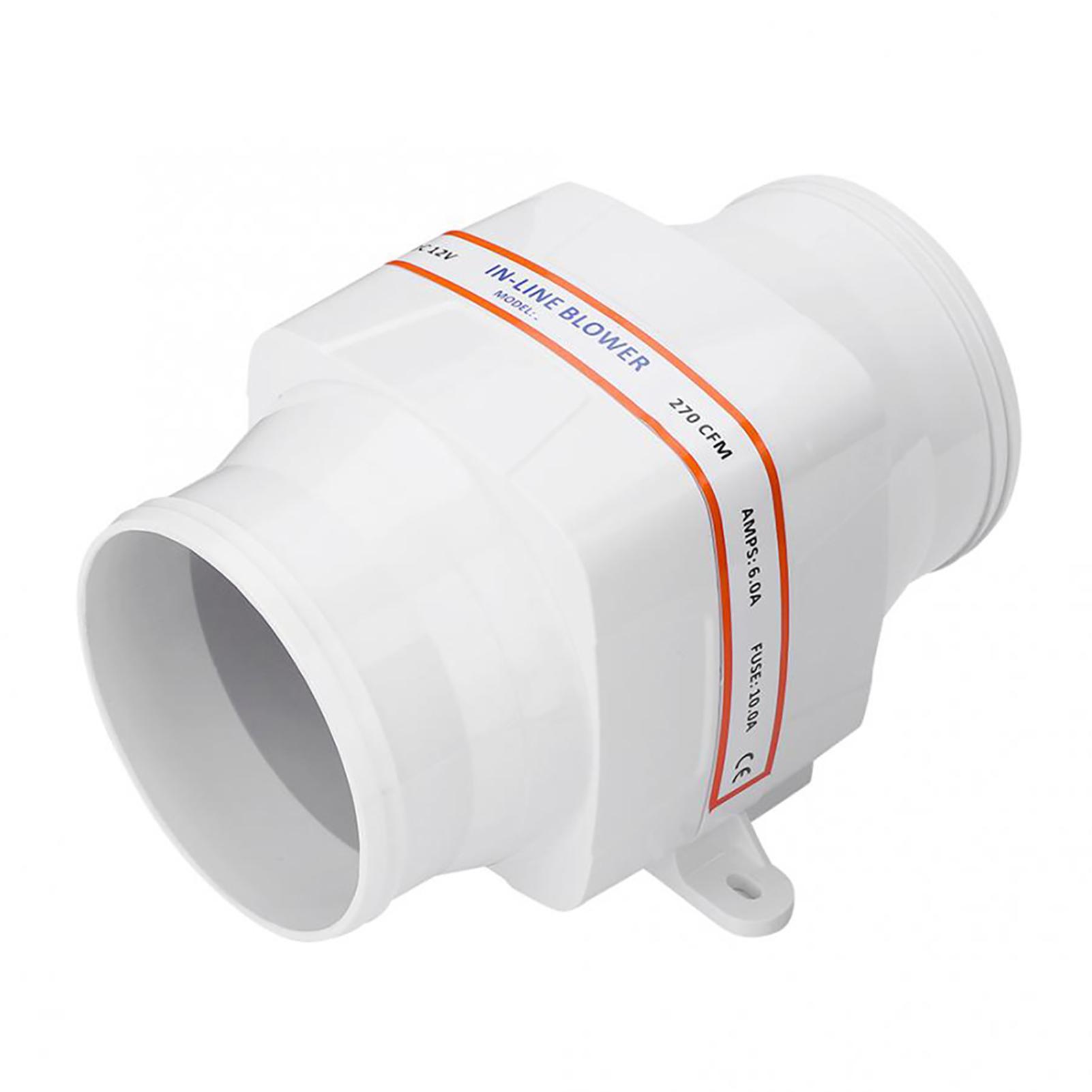 

4-дюймовый встраиваемый морской вентилятор для трюмной вентиляции, бесшумный мощный вентилятор для яхт-караванов чёрный