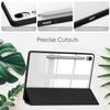 For Samsung Galaxy Tab S10 FE/S9 FE Case Clear Acrylic Leather Tablet Cover Support Auto Sleep/Wake