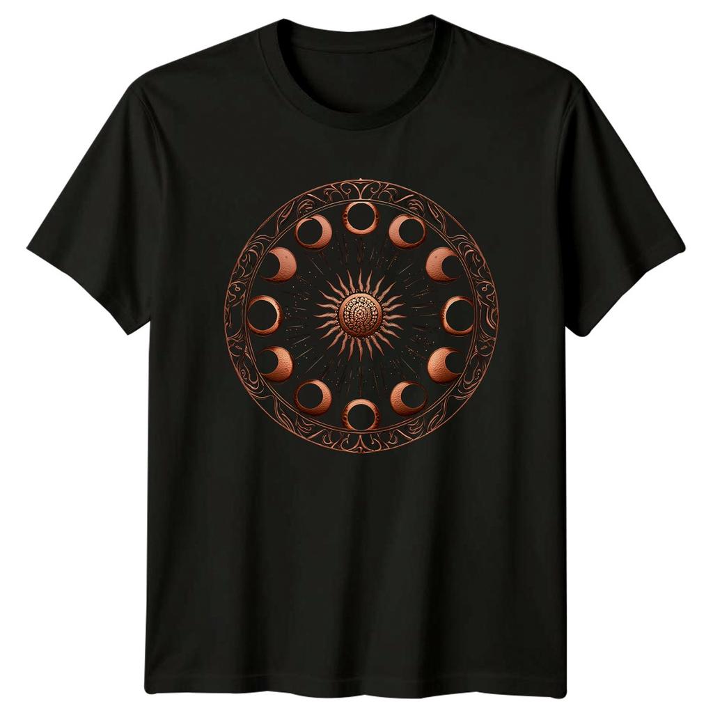 Sun Moon Phases Celestial Art TShirt Moon Phases Astrology Him And Her