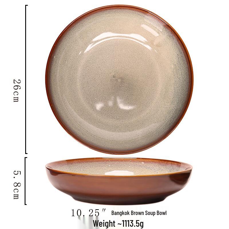 

Ru Han Light Luxury Glazed Bone China Deep Plate