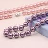 Elegant Tahitian Purple Pearl Necklace – Perfectly Round, High-Luster, Versatile Jewelry Gift for Women