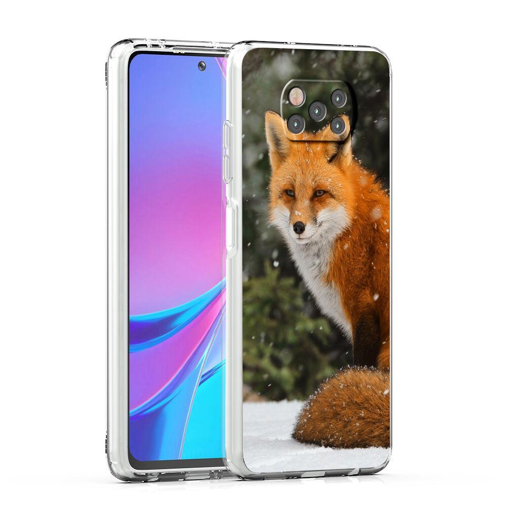 Roztomilý červený lišák Dárkové pouzdro na telefon Pro Xiaomi Poco X3 NFC F3 M3 X4 M4 Pro 5G Mi 11 Lite Ultra 11T 11X 12 12T Pro 11i Měkký průhledný kryt