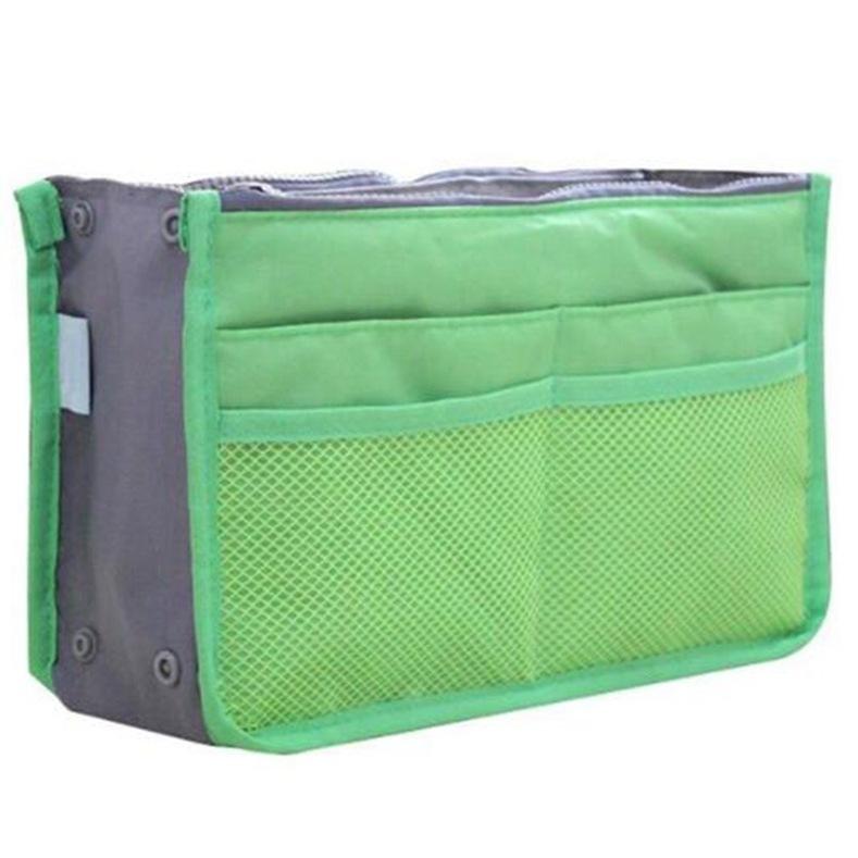 Bolsa multifuncional portátil com zíper duplo Bolsa para lavagem de cosméticos Bolsa Armazenamento de grande capacidade Bolsa