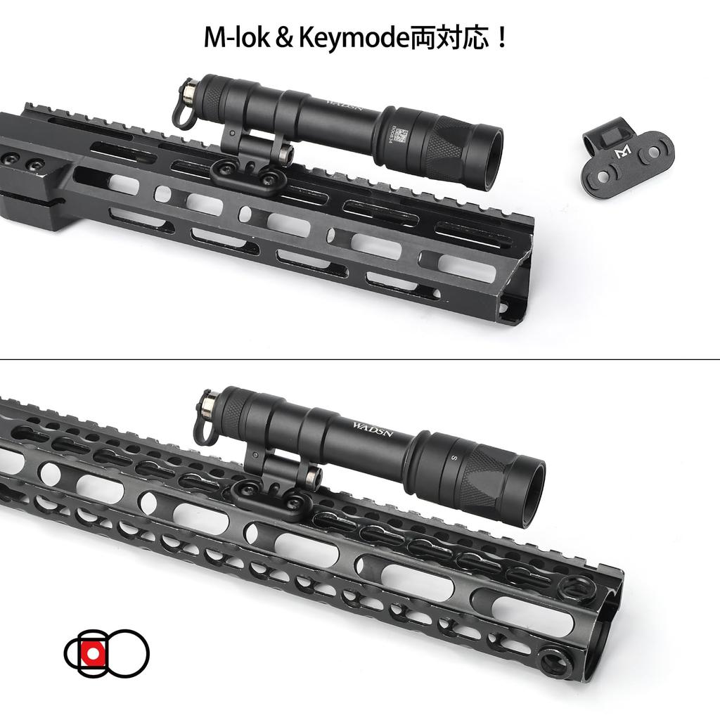QIRUIMY M640W Scout Light Mlok and 20mm Rail Strobe Tactical Light with W Super Realistic Flashlight with Remote and Push Switch for Airsoft