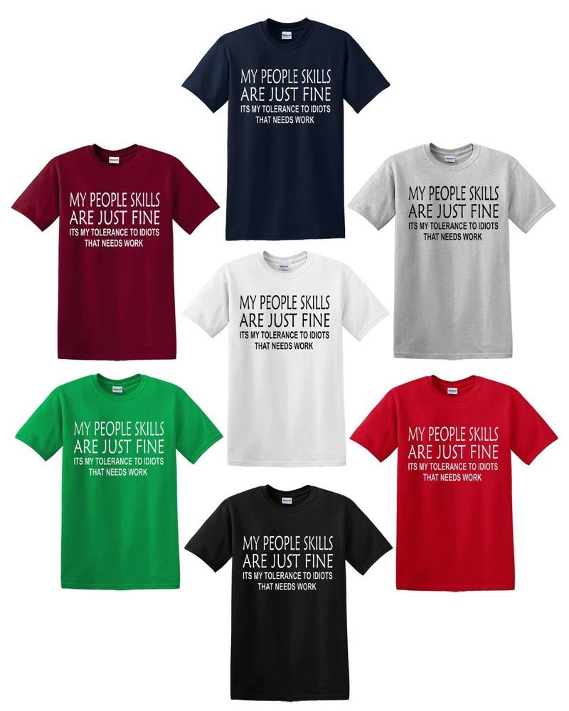 

MY PEOPLE SKILLS T-shirt Funny Joke Birthday Present Gift Sarcasm humour Top XL