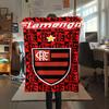 1PC Clube De Regatas Do Flamengo Patterned Flannel Blanket Suitable For All Seasons for Home Decor Warmth and Comfort Gifts Holiday Present