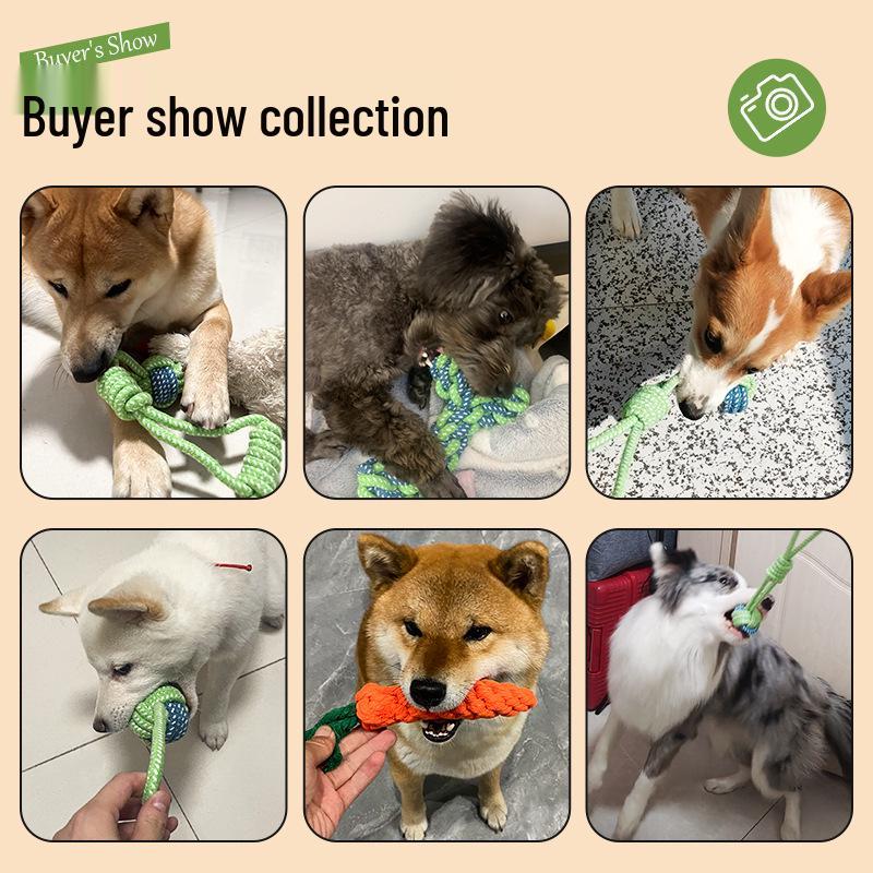 Durable Cotton Rope Knot Toys for Dogs - Teething and Teeth Cleaning for Small, Medium, Large Dogs