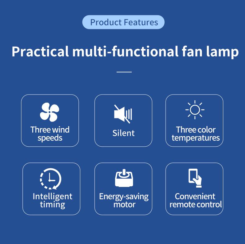 E27 Screw-In Mini Invisible Ceiling Fan Light
