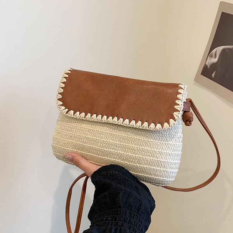 Straw Braid Casual Shoulder Bags Large Capacity Summer Tote Bags for Women Fashion Simplicity Beach Bag