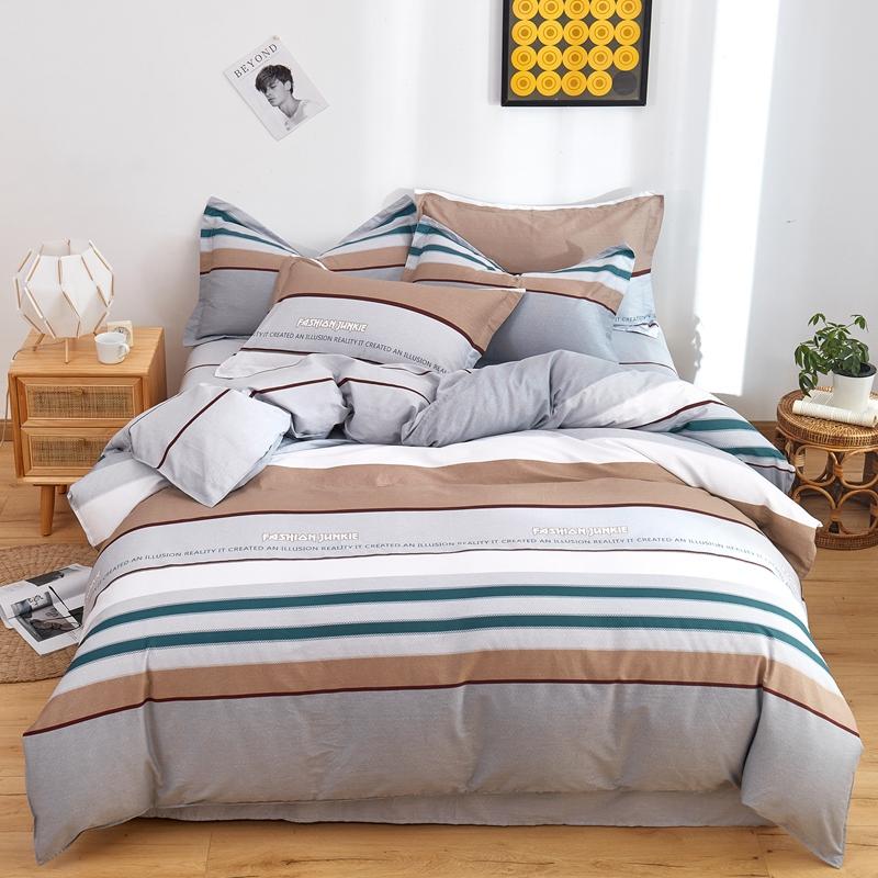 Abstract Geometric Bedding Set Queen Size Geometry Rectangle Square Cotton Duvet Cover Pink Purple Comforter Cover for Boys Girl