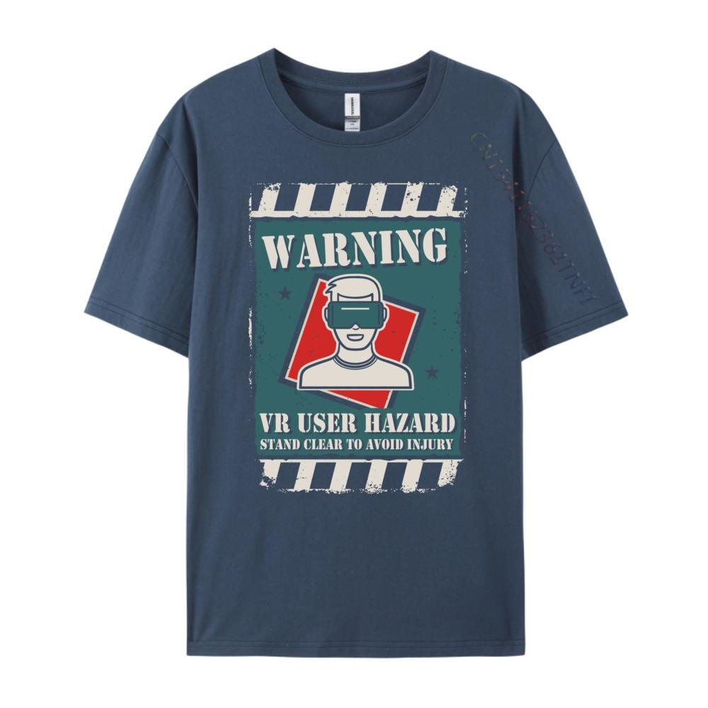 

Warning Vr User Hazard Virtual Reality Gamer Vintage T Shirts Luxury TShirt Big Size Graphic Camiseta 3XL