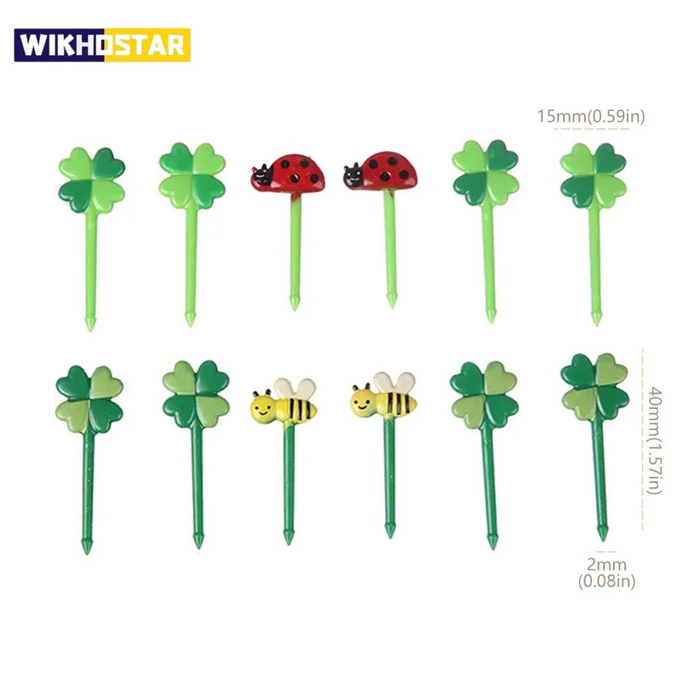 8/12PCS Mini Creative Fruit Cake Dessert Food Forks Needle Stick Toothpicks  Lunch Box Decor Bento Accessories