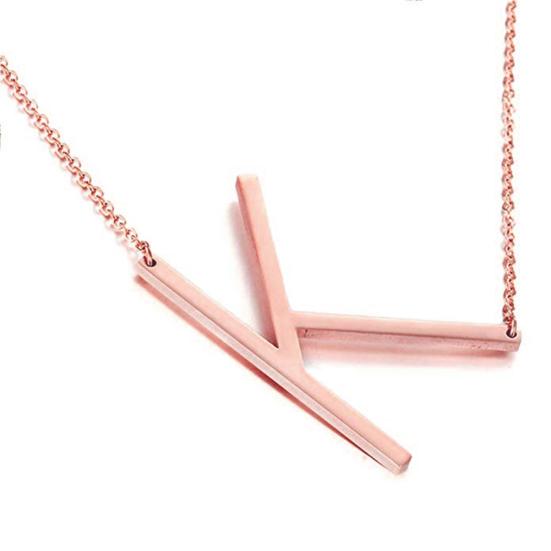 Women 26 English Letter Pendant Chain Necklace Choker Party Jewelry Gift