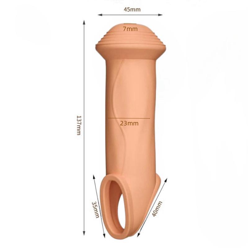 Silicone Reusable Condoms Penis Sleeve Extender Delay Ejaculation Penis Cock Ring Dick Enlargement Adult Sex Toys For Men